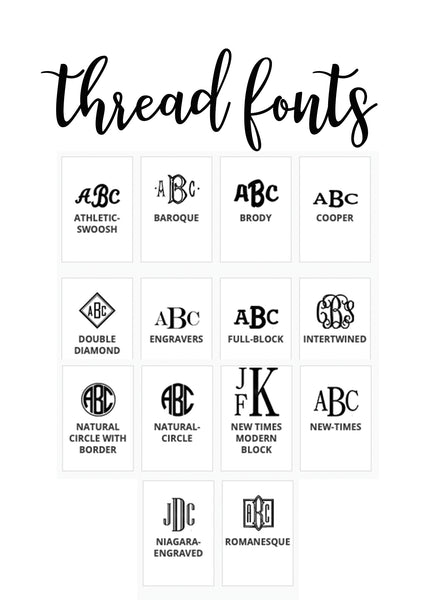 thread font options 