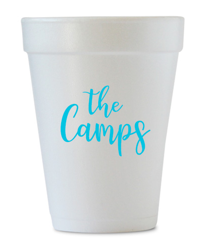 personalized last name styrofoam cups