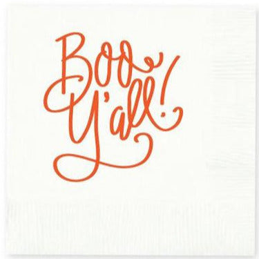 boo y'all halloween napkins