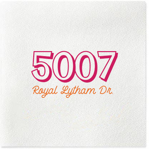 personalized address napkins