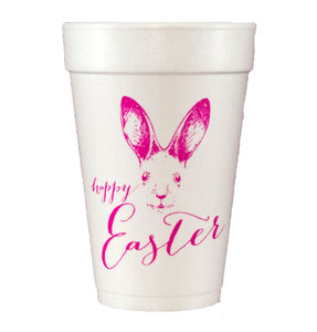 pink easter styrofoam cups