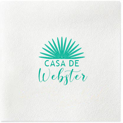 casa de last name cocktail napkin