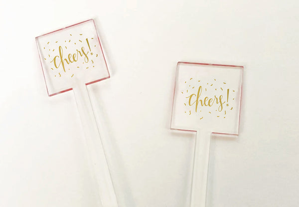 cheers acrylic stir sticks