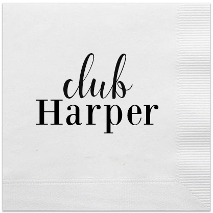 personalized last name napkins