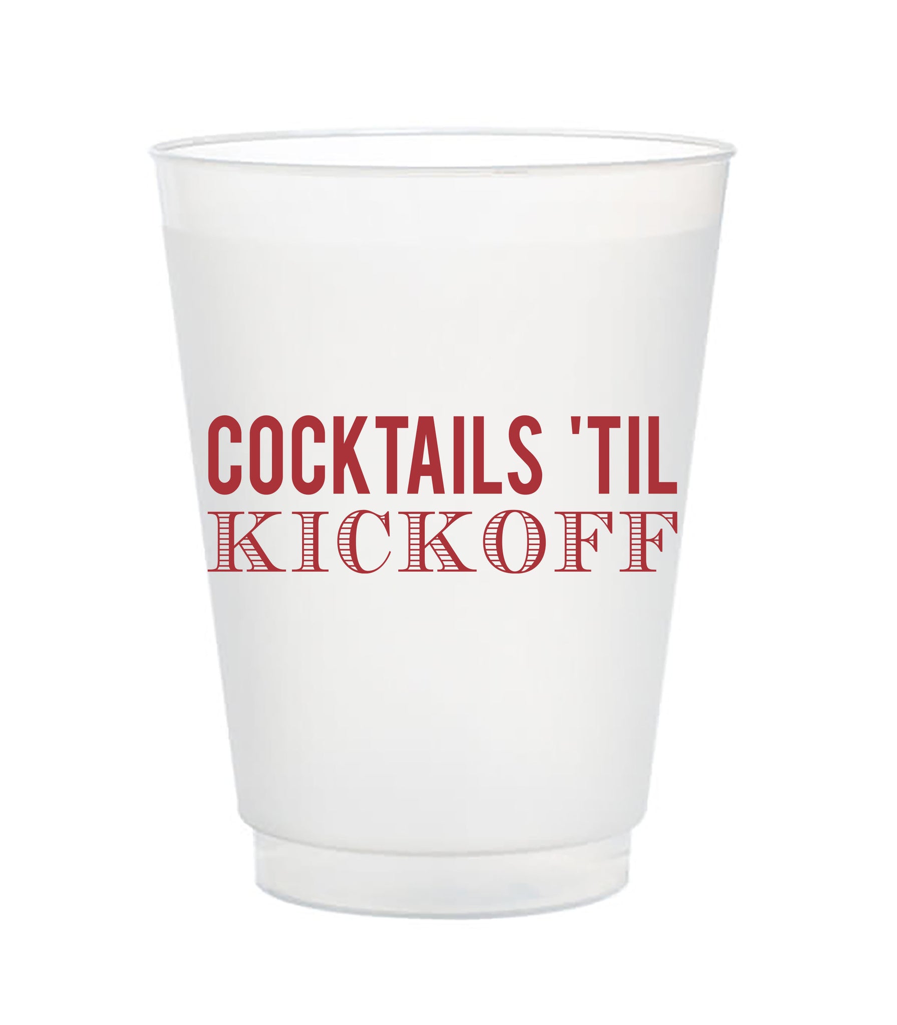 crimson football cups