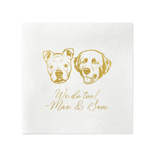 Custom Pup Cocktail Napkins