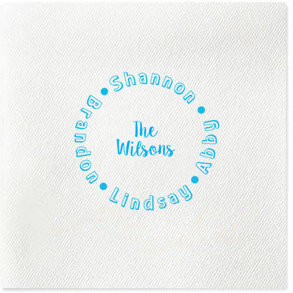 family personalized napkins