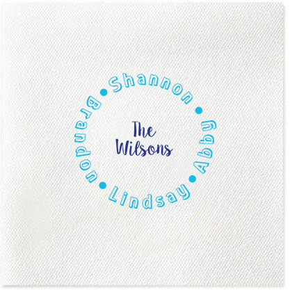 family custom napkins