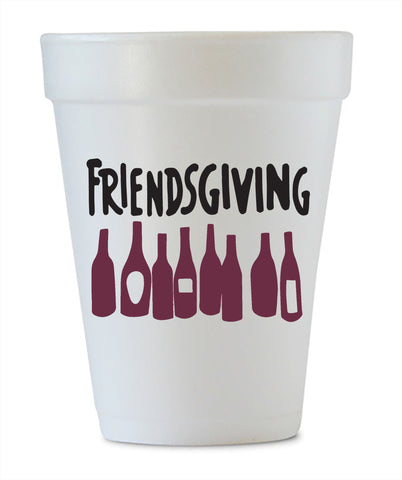 friendsgiving styrofoam cups