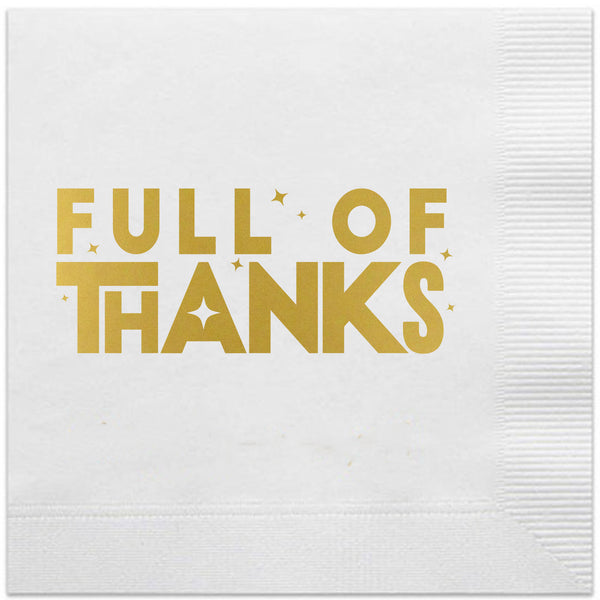 full of thanks napkins