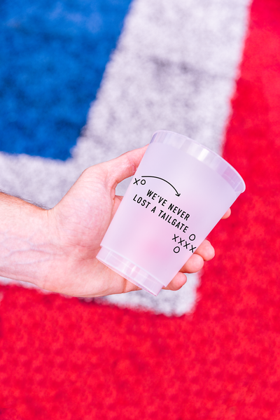 we've never lost a tailgate gameday cups