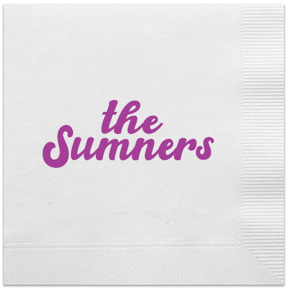 personalized last name napkins