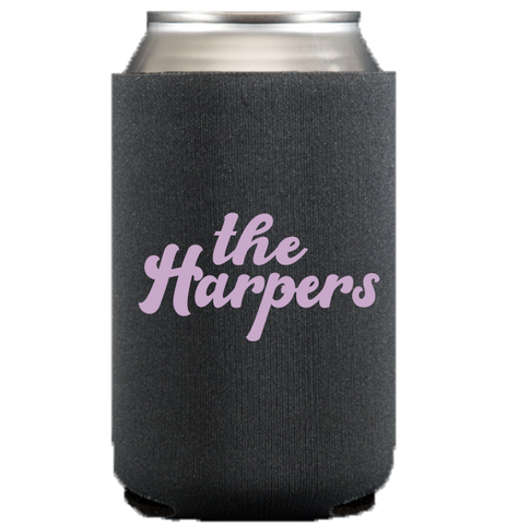 custom last name koozie