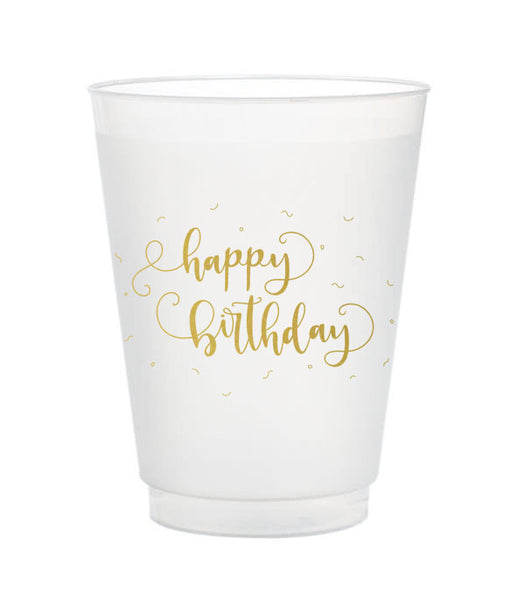 happy birthday shatterproof cups