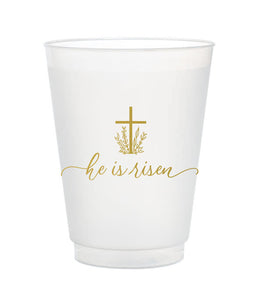 he is risen easter frost flex cups