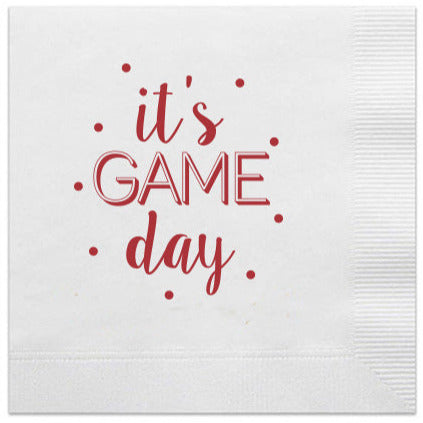 it's game day crimson napkins