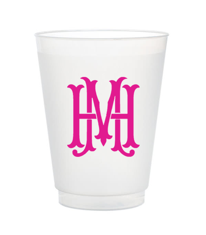 personalized monogram frost flex cups