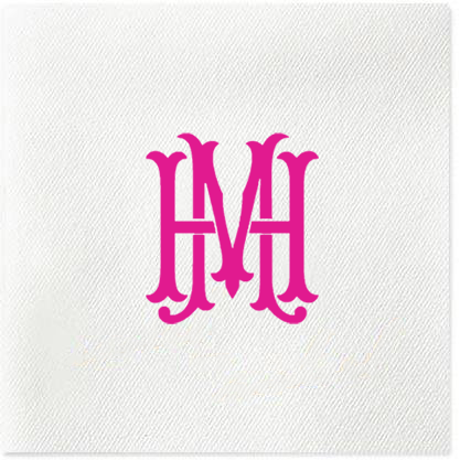 Monogram Cocktail Napkins