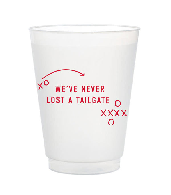 never lost a tailgate red cups