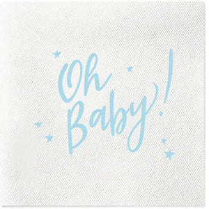 oh baby light blue napkins