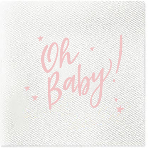 oh baby pink napkins