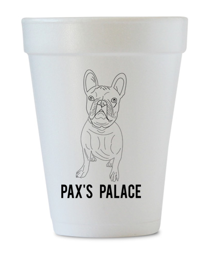 custom dog foam cups