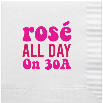 rose all day on 30A napkins