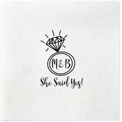 personalized engagement napkins