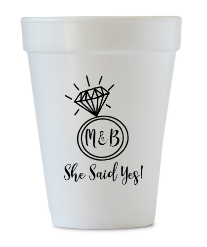 Diamond Ring Names Styrofoam Cups